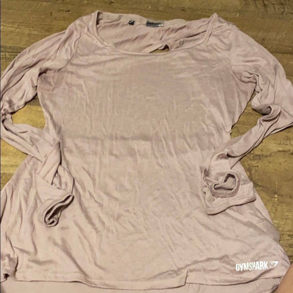 Long sleeve open back gymshark top